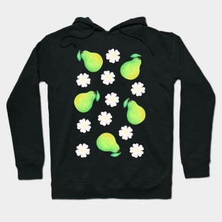 Pear floral pattern painted with gouache Hoodie